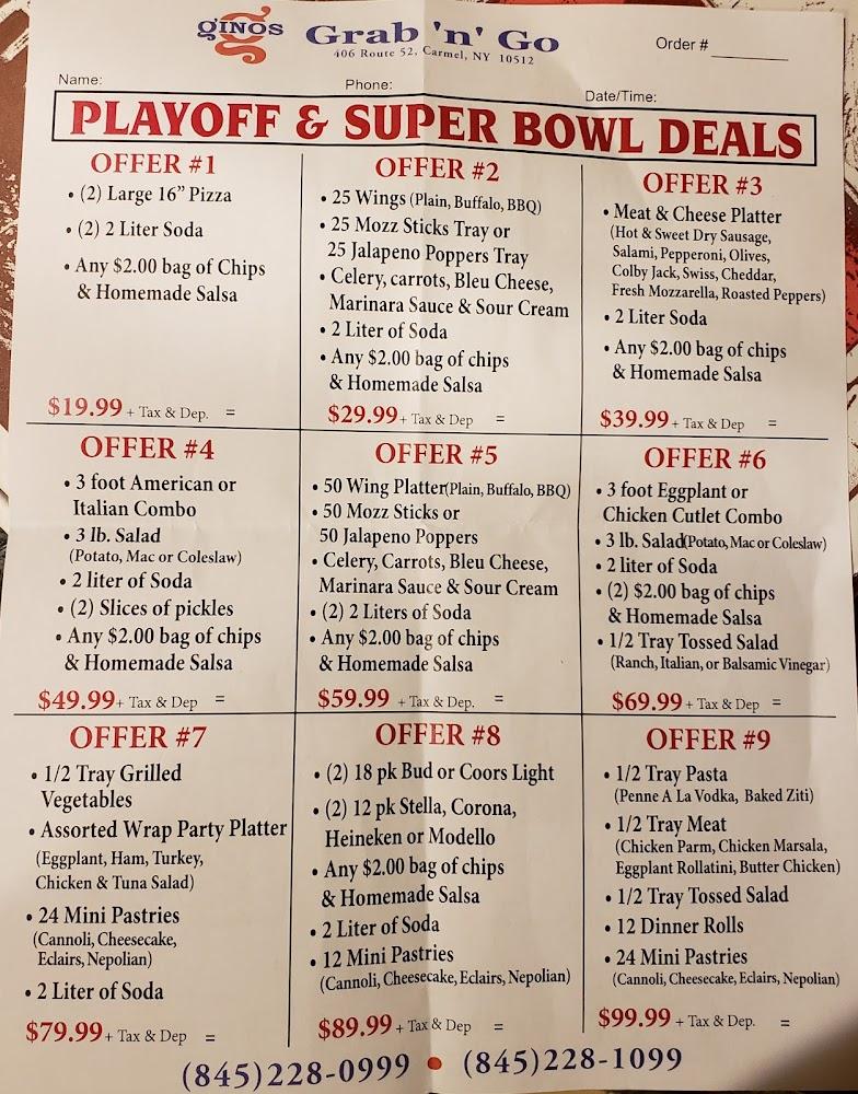 Ginos Grab 'n' Go (Deli, Pizza & Cigars Shop) Menu image 4
